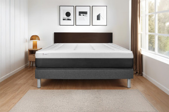 Ensemble Matelas Sommier 140x200 cm - Sommier Gris (en kit) - Vital Form