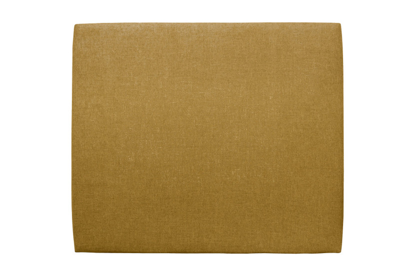 Tête de lit 140 cm Tapissée - Tissu Toile Natté Jaune