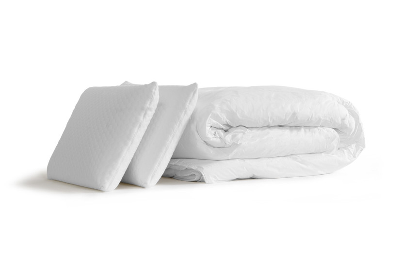 Pack lit complet 180x200 cm - Matelas + 2 Sommiers Blancs + 2 oreillers + Couette - Le Cosy