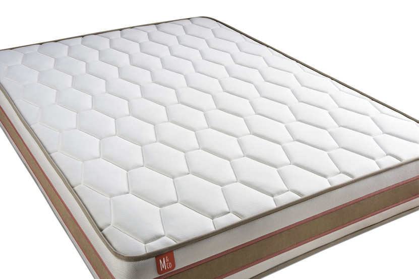 Ensemble Matelas Sommier 140x200 cm - Sommier Blanc (déjà monté) - Le Délicat
