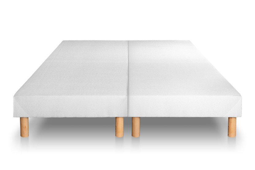 Pack lit complet 180x200 cm - Matelas + 2 Sommiers Blancs + 2 oreillers + Couette - Exclusive