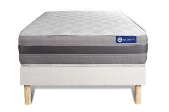 Ensemble Matelas Sommier 80x200 cm - Sommier Blanc (en kit) - Actilatex Relax