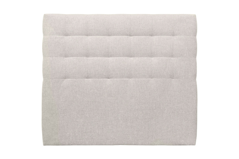 Tête de lit 140 cm Capitonnée - Tissu Toile Natté Beige Clair