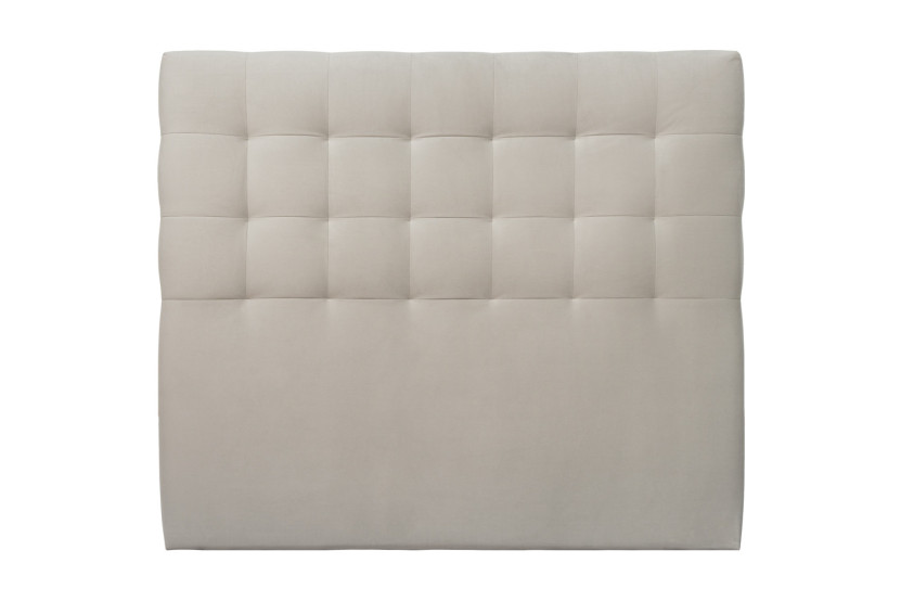 Tête de lit 180 cm Capitonnée - Tissu Velours Gris Clair