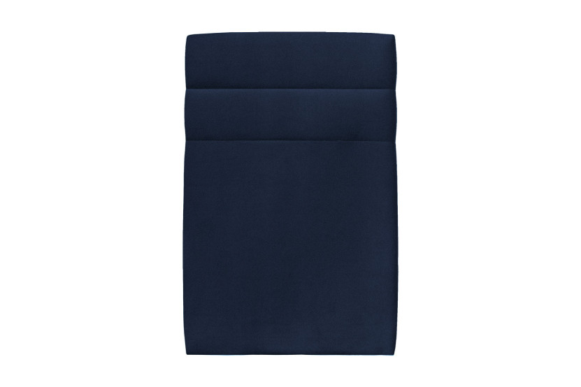 Tête de lit 90 cm Lignes - Tissu Velours Bleu Ocean