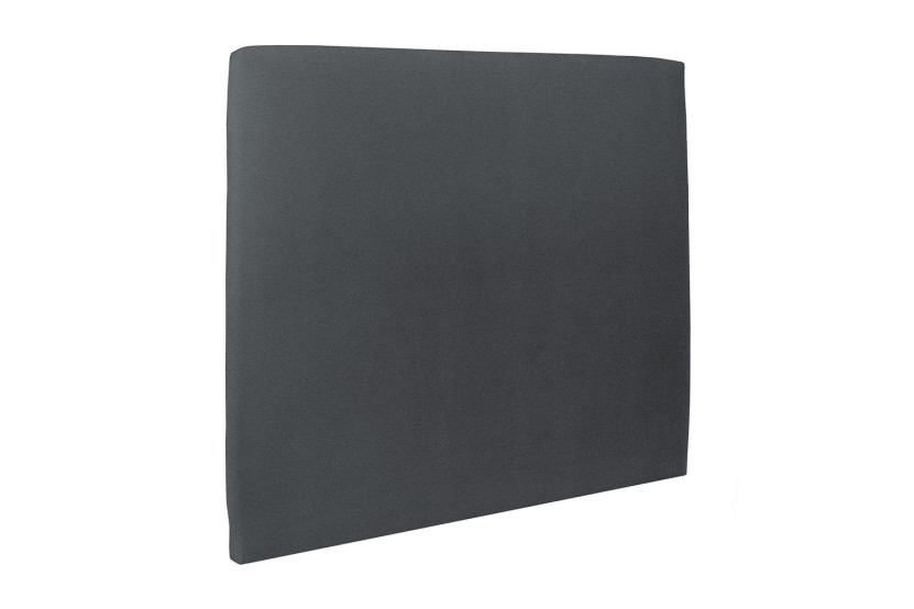 Lit coffre 180x200 cm avec Tête de lit tapissée - Tissu Velours Gris Anthracite
