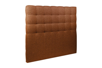 Tête de lit 135 cm Capitonnée - Tissu Bouclette Terracotta
