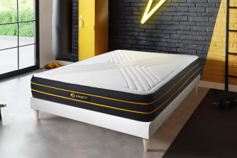 Ensemble Matelas Sommier 140x200 cm - Sommier Blanc (en kit) - Ultra