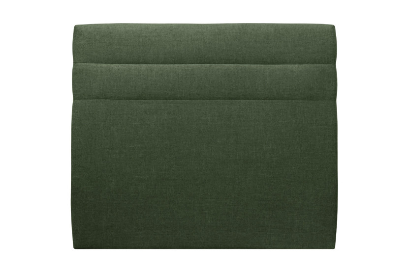 Tête de lit 140 cm Lignes - Tissu Toile Natté Vert Kaki