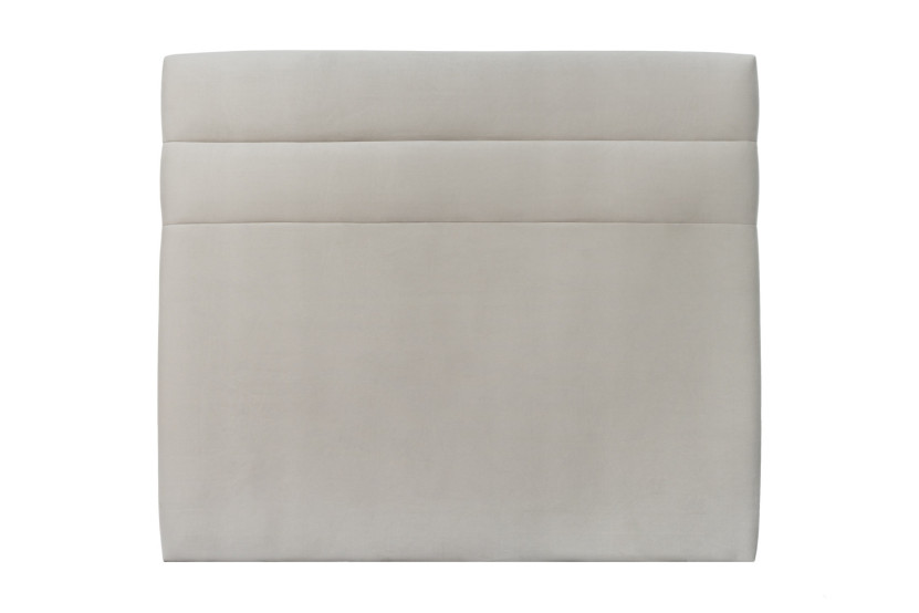Tête de lit 200 cm Lignes - Tissu Velours Gris Clair