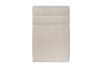 Tête de lit 90 cm Lignes - Tissu Bouclette Beige Clair