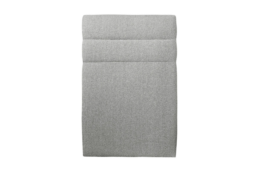 Tête de lit 90 cm Lignes - Tissu Bouclette Gris
