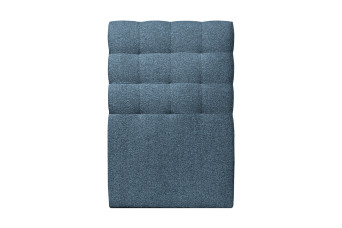 Tête de lit 90 cm Capitonnée - Tissu Bouclette Bleu