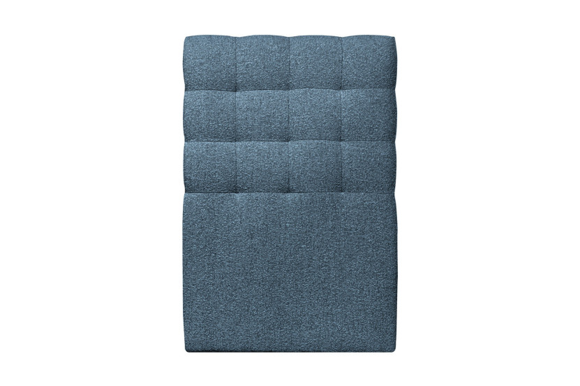 Tête de lit 90 cm Capitonnée - Tissu Bouclette Bleu