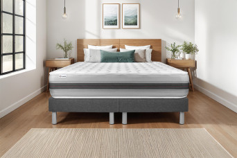 Ensemble Matelas Sommier 160x200 cm - 2 Sommiers Gris - Vitalspring Recover