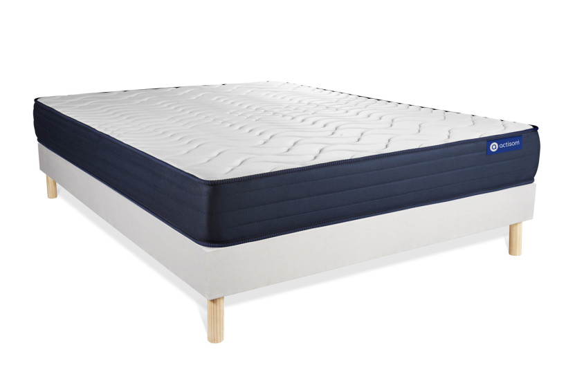 Ensemble Matelas Sommier 180x200 cm - Sommier Blanc (en kit) - Actiflex Life