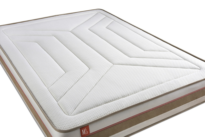 Pack lit complet 140x200 cm - Matelas + Sommier Blanc + 2 oreillers + Couette - Le Tendre