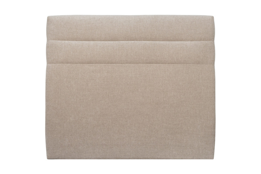 Tête de lit 160 cm Lignes - Tissu Toile Natté Beige Brun