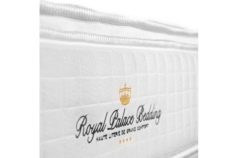 Ensemble Matelas Sommier 120x200 cm - Sommier Blanc (en kit) - George V