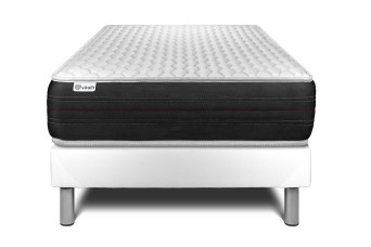 Ensemble Matelas Sommier 90x190 cm - Sommier Blanc (en kit) - Vitalspring