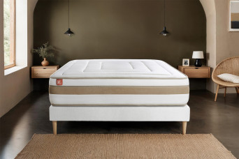 Ensemble Matelas Sommier 180x200 cm - Sommier Blanc (en kit) - Le Raffiné