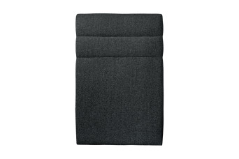 Tête de lit 90 cm Lignes - Tissu Bouclette Noir