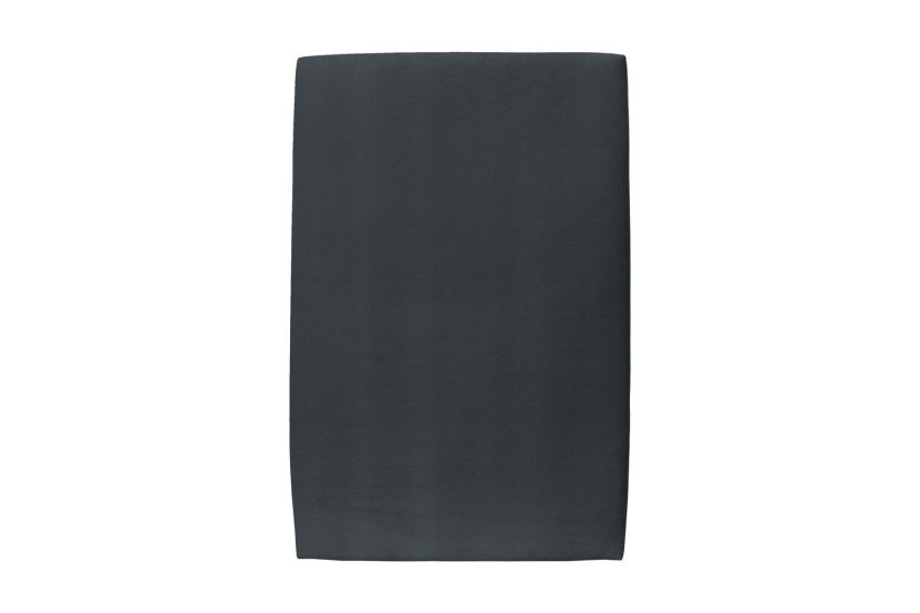 Lit 90x200 cm - Sommier tapissier H29 cm + tête de lit tapissée - Tissu Velours Gris Anthracite
