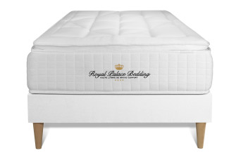 Ensemble Matelas Sommier 80x190 cm - Sommier Blanc (déjà monté) - George V