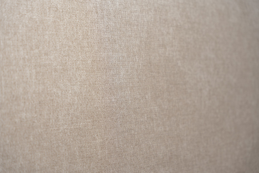 Lit 90x190 cm - Sommier tapissier H29 cm + tête de lit tapissée - Tissu Toile natté Beige Brun