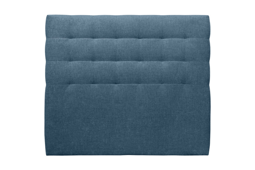 Tête de lit 200 cm Capitonnée - Tissu Toile Natté Bleu Ocean