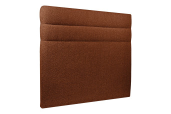 Tête de lit 135 cm Lignes - Tissu Bouclette Terracotta
