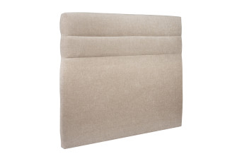Tête de lit 160 cm Lignes - Tissu Toile Natté Beige Brun