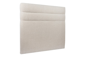 Tête de lit 150 cm Lignes - Tissu Bouclette Beige Clair