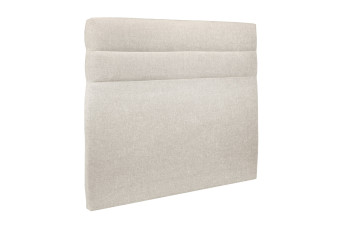 Tête de lit 160 cm Lignes - Tissu Toile Natté Beige Clair