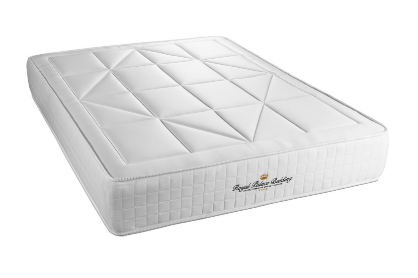Pack lit complet 160x200 cm - Matelas + Sommier Blanc (en kit) + 2 oreillers + Couette - Windsor