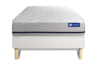 Ensemble Matelas Sommier 80x200 cm - Sommier Blanc (en kit) - Actimemo Soft