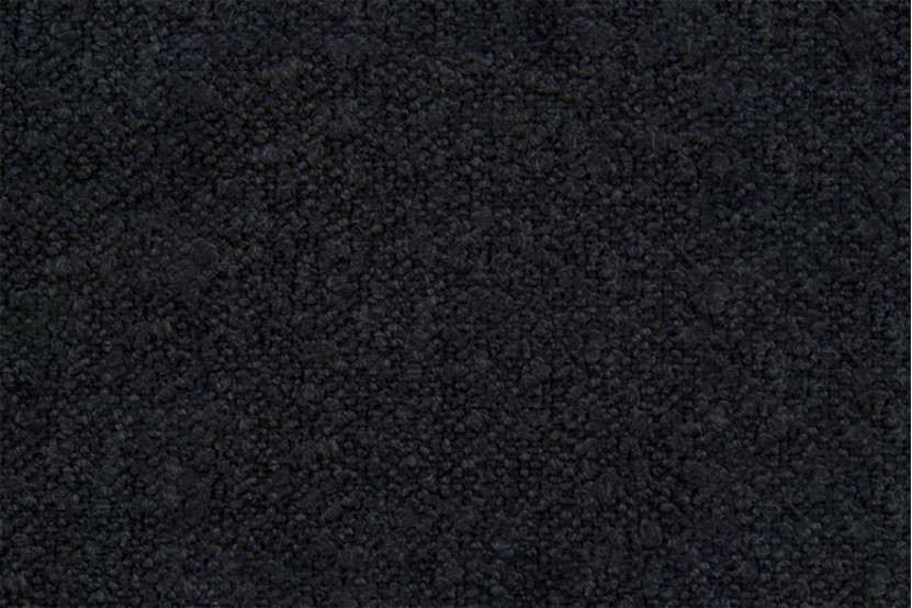 Lit coffre 180x200 cm avec Tête de lit à lignes - Tissu Bouclette Noir