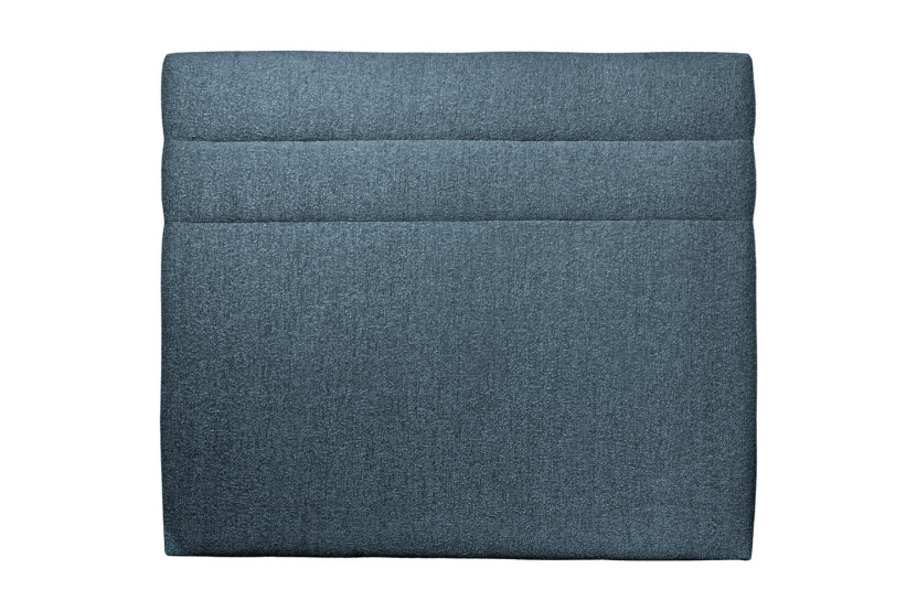 Tête de lit 140 cm Lignes - Tissu Bouclette Bleu