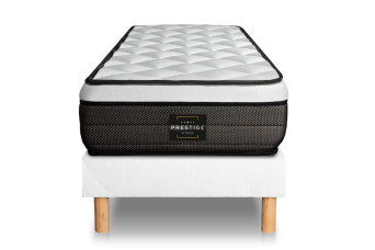 Ensemble Matelas Sommier 120x190 cm - Sommier Blanc (en kit) - Suite