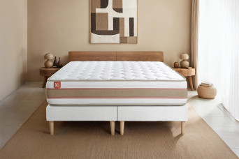 Ensemble Matelas Sommier 160x200 cm - 2 Sommiers Blanc - Le Délicat