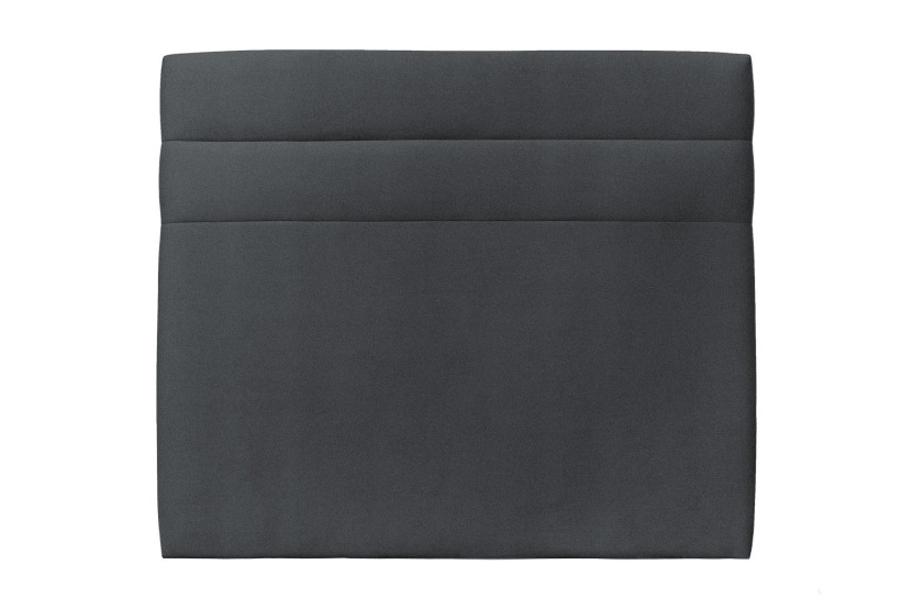 Tête de lit 200 cm Lignes - Tissu Velours Gris Anthracite