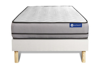 Ensemble Matelas Sommier 90x200 cm - Sommier Blanc (en kit) - Actilatex Night