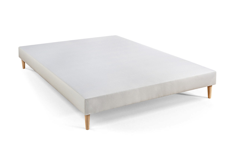 Pack lit complet 140x200 cm - Matelas + Sommier Blanc + 2 oreillers + Couette - Le Tendre