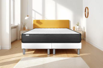 Ensemble Matelas Sommier 180x200 cm - 2 Sommiers Blanc - Vitalpower