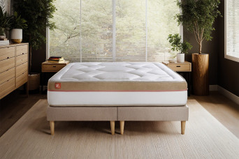 Ensemble Matelas Sommier 180x200 cm - 2 Sommiers Beige - Le Cosy