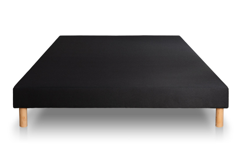 Pack lit complet 160x200 cm - Matelas + Sommier Noir + 2 oreillers + Couette - Suite