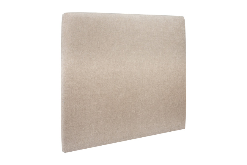Tête de lit 140 cm Tapissée - Tissu Toile Natté Beige Brun