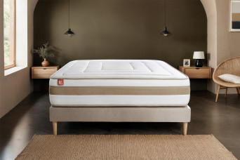 Ensemble Matelas Sommier 180x200 cm - Sommier Beige (en kit) - Le Raffiné