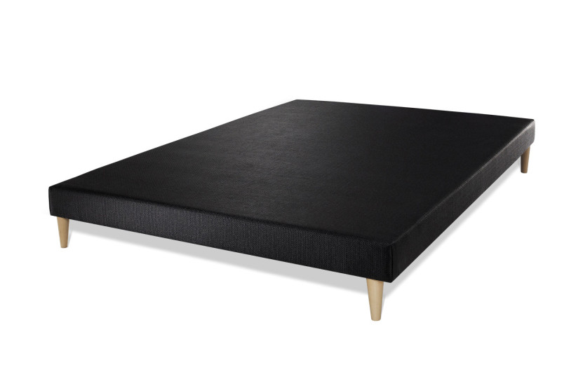 Pack lit complet 180x200 cm - Matelas + 2 Sommiers noirs + 2 oreillers + Couette - Nottingham