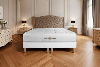 Ensemble Matelas Sommier 160x200 cm - 2 Sommiers Blanc - Balmoral